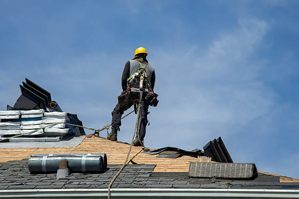 Professional Gutter Installation technician working in Lenni, PA